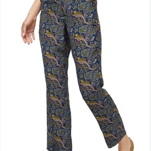 J Crew Silk Easy Botanical Cheetah pants sz 12